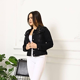 BLACK CEPLİ DENİM CEKET